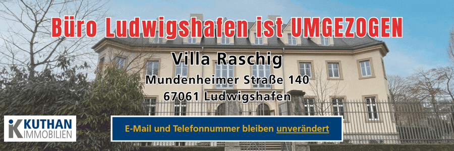 Wir sind umgezogen – Villa Raschig, Mundenheimer Straße 140, 67061 Ludwigshafen